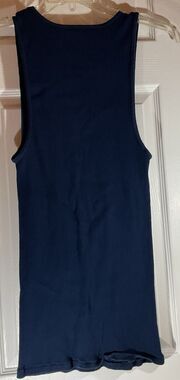 Vintage 90’s Era Fruit of the Loom Women's Tank Top Navy Blue Ribbed Size M EUC